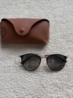 Ray-Ban Black Frames with Gold Double Bridge Sunglasses